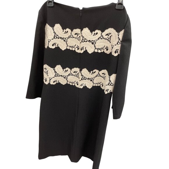 Maggy London womans black seath embroided dress size 4 SKU 8469 - Picture 13 of 16